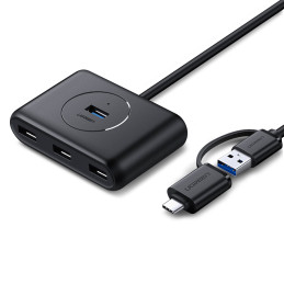 Ugreen HUB 4in1 USB-C – 4xUSB 3.0 5Gb/ s, 1m black (CR113)