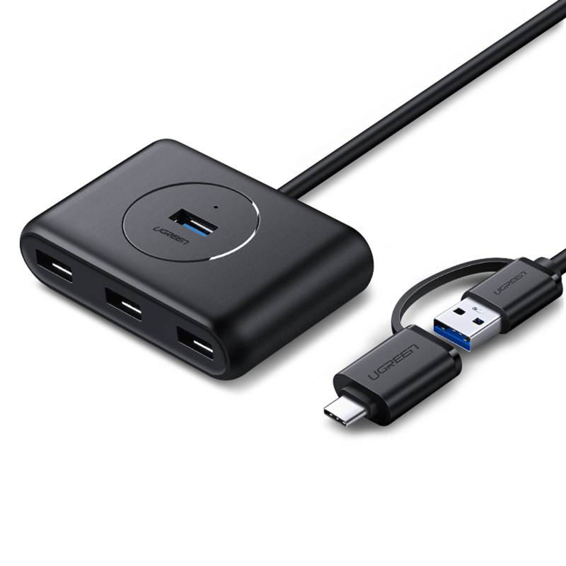 Ugreen HUB 4in1 USB-C – 4xUSB 3.0 5Gb/ s, 1m black (CR113)