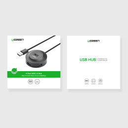 Ugreen HUB 4in1 USB-A – 4xUSB-A 2.0 480Mb/ s 1m black (CR106)