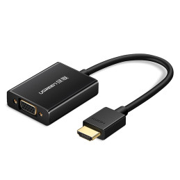 Ugreen kabelio adapterio kabelis HDMI (vyriškas) - VGA (moteris) juodas (MM102)