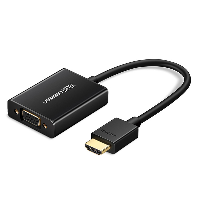 Ugreen kabelio adapterio kabelis HDMI (vyriškas) - VGA (moteris) juodas (MM102)