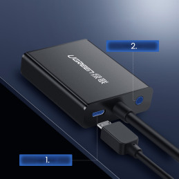 Ugreen kabelio adapterio kabelis HDMI (vyriškas) - VGA (moteris) juodas (MM102)