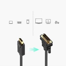 Ugreen DisplayPort – DVI kabelis 2m juodas (DP103)