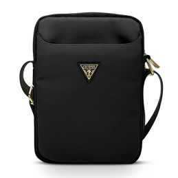 Guess Nylon Triangle Logo krepšys 10" planšetei - juodas