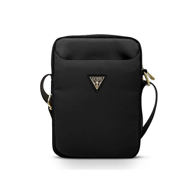 Guess Nylon Triangle Logo krepšys 10" planšetei - juodas