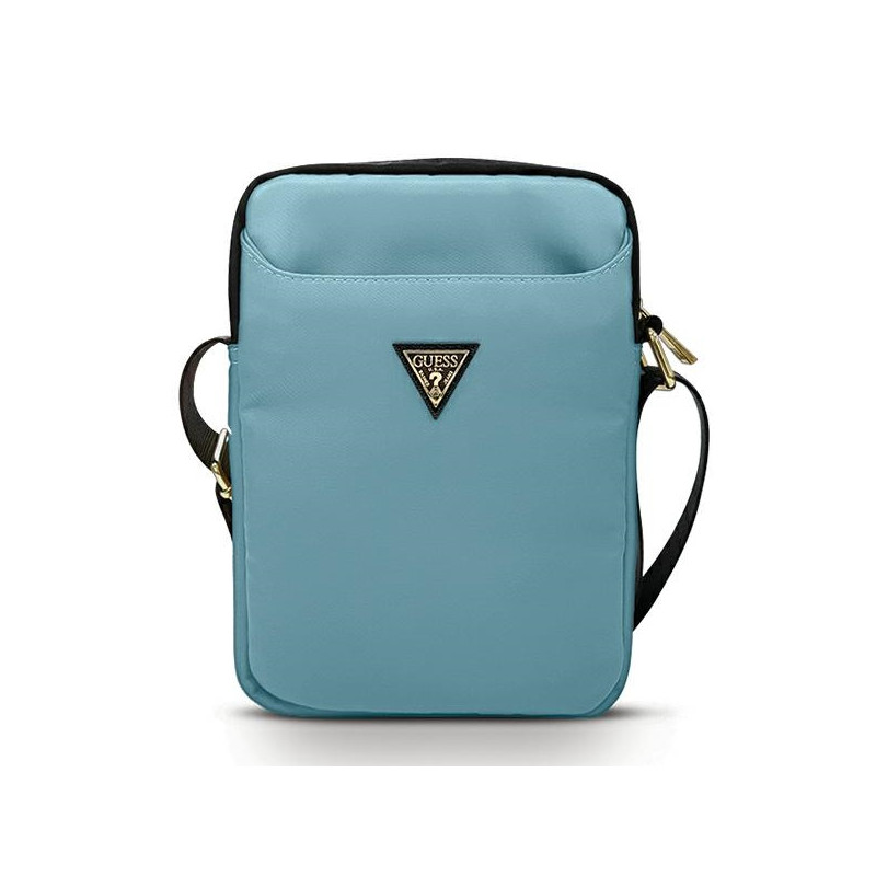 Guess Nylon Triangle Logo krepšys 10" planšetei - mėlynas