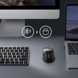 Ugreen belaidė ergonomiška kompiuterio pelė juoda (MU101)