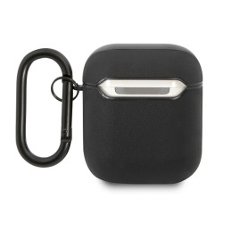 AMG Leather Big Logo dėklas, skirtas AirPods - juodas