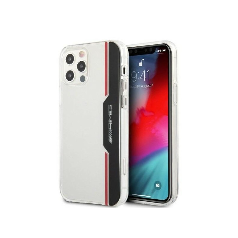 AMG Electroplate Vertikalus dėklas iPhone 12 / iPhone 12 Pro - skaidrus
