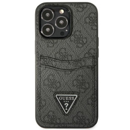 Guess 4G Triangle Logo Cardslot Dėklas, skirtas iPhone 13 Pro / 13 – juodas