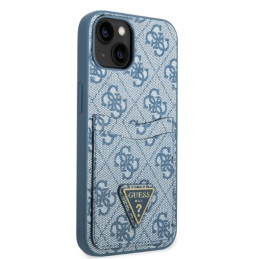 Guess 4G Triangle Logo Cardslot dėklas iPhone 13 mini - mėlynas