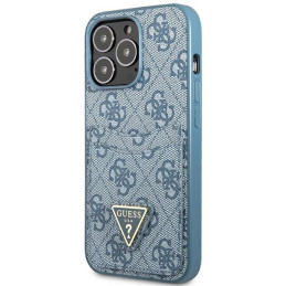 Guess 4G Triangle Logo Cardslot dėklas, skirtas iPhone 13 Pro Max - mėlynas