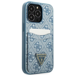Guess 4G Triangle Logo Cardslot dėklas, skirtas iPhone 13 Pro Max - mėlynas