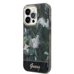 Guess Jungle Collection dėklas, skirtas iPhone 14 Pro Max - žalias