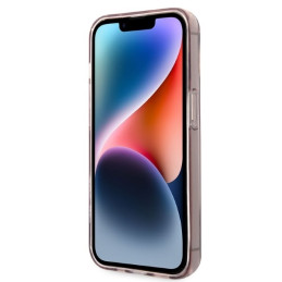 Karl Lagerfeld Ikonik Choupette dėklas iPhone 14 Pro - rožinis
