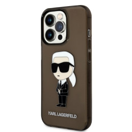 Karl Lagerfeld Ikonik Karl dėklas iPhone 14 Pro - juodas