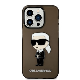 Karl Lagerfeld Ikonik Karl dėklas iPhone 14 Pro - juodas