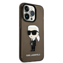 Karl Lagerfeld Ikonik Karl dėklas iPhone 14 Pro - juodas
