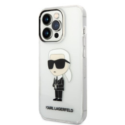 Karl Lagerfeld Ikonik Karl dėklas iPhone 14 Pro - skaidrus