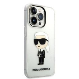 Karl Lagerfeld Ikonik Karl dėklas iPhone 14 Pro - skaidrus