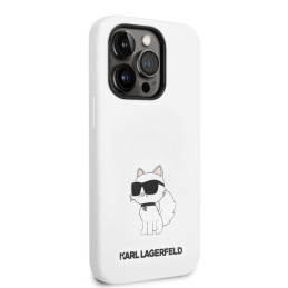Karl Lagerfeld Silicone Choupette dėklas iPhone 14 Pro - baltas