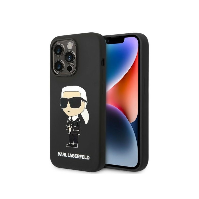 Karl Lagerfeld Silicone Ikonik dėklas iPhone 14 Pro Max - juodas