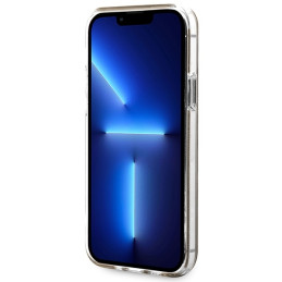 Guess 4G Print MagSafe dėklas, skirtas iPhone 12 / iPhone 12 Pro + indukcinis įkroviklis - ruda
