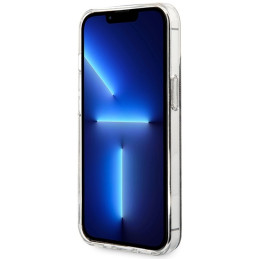 Guess 4G Print MagSafe dėklas, skirtas iPhone 13 Pro Max + indukcinis įkroviklis - rudas