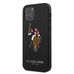 JAV Polo Assn byla Siuvinėjimo kolekcija iPhone 12 / iPhone 12 Pro - juoda