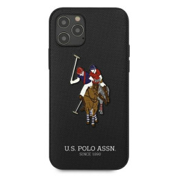 JAV Polo Assn byla Siuvinėjimo kolekcija iPhone 12 / iPhone 12 Pro - juoda
