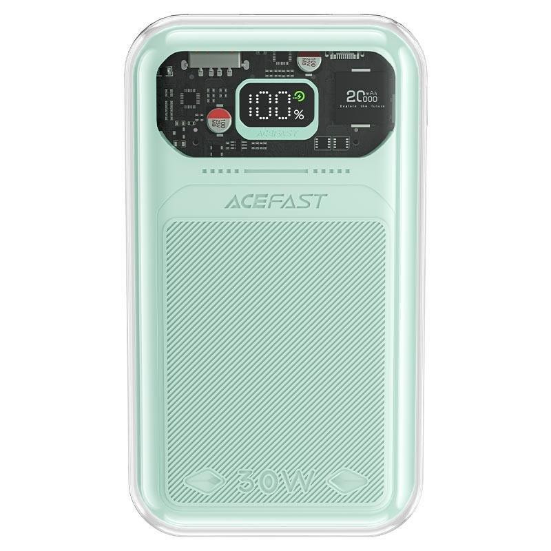 Acefast Powerbank 20000mAh Sparkling Series greitas įkrovimas 30W žalia (M2)