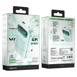 Acefast Powerbank 20000mAh Sparkling Series greitas įkrovimas 30W žalia (M2)