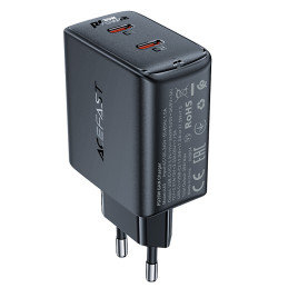 GaN 35W PD 2x USB C Acefast A49 greitas įkroviklis - juodas