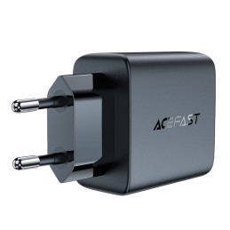 GaN 35W PD 2x USB C Acefast A49 greitas įkroviklis - juodas