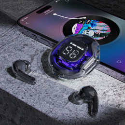 Acefast T8 TWS belaidės Bluetooth ausinės, rožinės spalvos