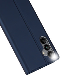 Dux Ducis Skin Pro dėklas, skirtas Samsung Galaxy A34 5G atverčiamas dangtelis kortelės piniginės stovas mėlynas