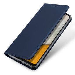 Dux Ducis Skin Pro dėklas, skirtas Samsung Galaxy A34 5G atverčiamas dangtelis kortelės piniginės stovas mėlynas