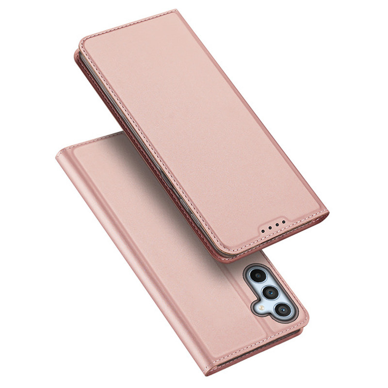 Dux Ducis Skin Pro dėklas, skirtas Samsung Galaxy A54 5G, atverčiamas dangtelis kortelės piniginės stovas, rožinis