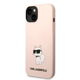 Karl Lagerfeld Silicone Choupette dėklas iPhone 14 Plus - rožinis