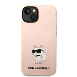 Karl Lagerfeld Silicone Choupette dėklas iPhone 14 Plus - rožinis