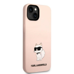 Karl Lagerfeld Silicone Choupette dėklas iPhone 14 Plus - rožinis