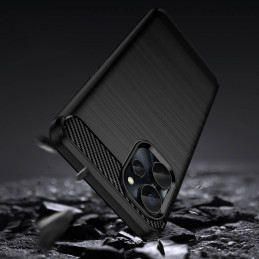 Anglies dėklas, skirtas Realme 10 5G / Realme 9i 5G lankstus silikoninis anglies dangtelis juodas