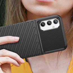 Thunder Case dėklas Samsung Galaxy A34 5G silikoniniu šarvuotu dangteliu juodas