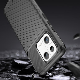 Thunder Case dėklas Xiaomi 13 silikoniniu šarvuotu dangteliu, juodas