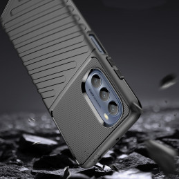 Thunder Case dėklas Motorola Moto G62 5G silikoniniu šarvuotu dangteliu juodas