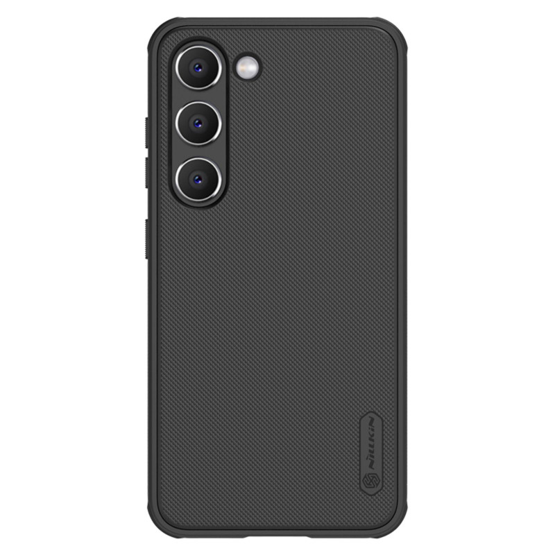 Nillkin Super Frosted Shield Pro dėklas Samsung Galaxy S23+ šarvuotas dangtelis + telefono stovas juodas