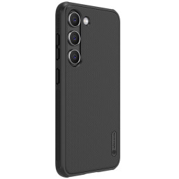 Nillkin Super Frosted Shield Pro dėklas Samsung Galaxy S23+ šarvuotas dangtelis + telefono stovas juodas