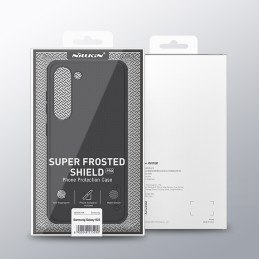 Nillkin Super Frosted Shield Pro dėklas Samsung Galaxy S23+ šarvuotas dangtelis + telefono stovas juodas