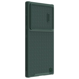 Nillkin Textured S Case Samsung Galaxy S22 Ultra šarvuotas dangtelis su žalios spalvos fotoaparato dangteliu