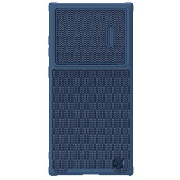 Nillkin Textured S Case Samsung Galaxy S22 Ultra šarvuotas dangtelis su mėlynu fotoaparato dangteliu